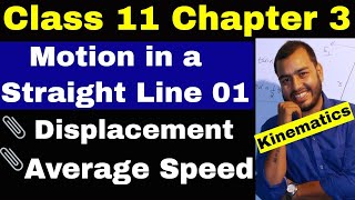 Class 11 Physics Chapt 03  KINEMATICS  Motion in a Straight Line 01 Introduction  Average Speed [upl. by Fusuy]