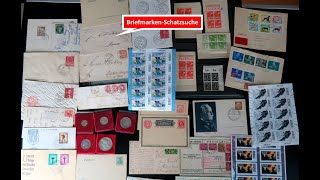 Briefmarken Schatzsuche mit Briefmarken Briefen Karten und Münzen aus der letzten Zeit [upl. by Doti671]