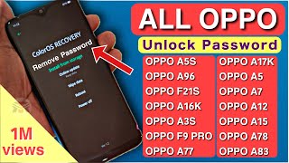 2024 Method All Oppo Reset Password How to fix forgot lockscreen Password Any Oppo Phone [upl. by Stclair179]