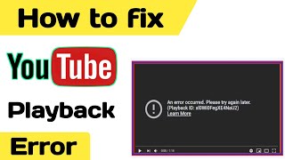 How to fix an error occurred please try again later playback id youtube  Youtube playback id error [upl. by Guthrey846]