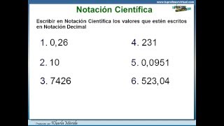 NÚMEROS RACIONALES Expresar en Notación Científica Enteros y Decimales Ejercicio 2 [upl. by Zellner355]