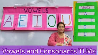 Vowels and Consonants TLMs  English Vowels TLM  Vowels TLM for Primary School [upl. by Nydroj318]