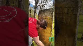 Headstone cleaning 🪦 gravegeeks cemetery cleaning [upl. by Arol]