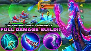 BEST BUILD BRODY 2024  BRODY VS LESLEY IN GOLD LANE  MLBB [upl. by Yauqaj157]