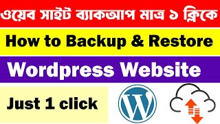 wordpress website backup plugin  wordpress website backup and restore  wordpress backup [upl. by Aciruam997]