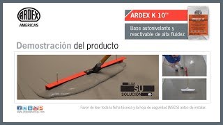 ARDEX K 10™ Elija Reactivable™ Demostración [upl. by Ycniuqal861]