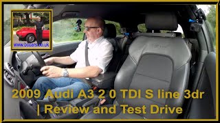 2009 Audi A3 2 0 TDI S line 3dr YC59HLO  Review and Test Drive [upl. by Clywd]