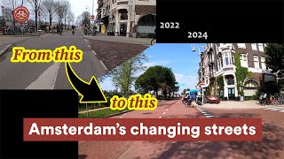 Amsterdam’s Weesperzijde A Street Redesign for Cyclists and Pedestrians [upl. by Torrin]