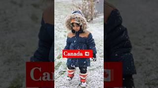 🇨🇦Seasons first ❄️snowfall in Canada OshawaOntario shortsyoutube shorts ytshorts [upl. by Ariamoy]