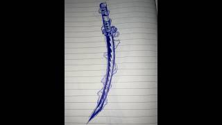 Miyamoto MusashiInspired Katana Sketch  Samurai Art art [upl. by Ericka]