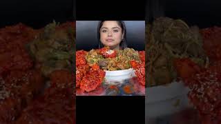 SPICY CHICKEN LEG PIECES ASMR EATING CHALLENGE  MUKBANG [upl. by Dlorag]