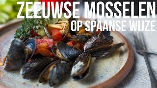 RECEPT Zeeuwse Mosselen op Spaanse wijze  OhMyFoodness [upl. by Mindi]