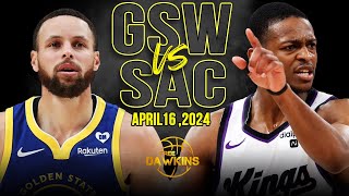 Golden State Warriors vs Sacramento Kings Full Game Highlights  2024 PlayIn  FreeDawkins [upl. by Akimert]