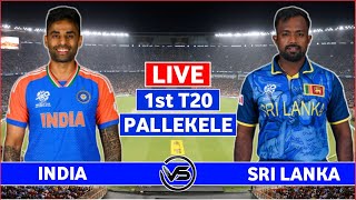 India vs Sri Lanka 1st T20 Live Scores  IND vs SL 1st T20 Live Scores amp Commentary  India Batting [upl. by Nerfe]