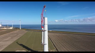 ENERCON Climbing Crane  ENERCON Kletterkran [upl. by Vance]