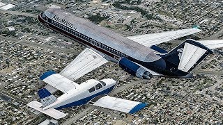 Fatal Collision over Los Angeles  DC9 Collides with a Piper Just Before Landing in LAX [upl. by Orling]