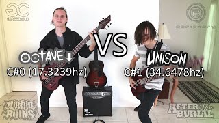 Octave vs Unison 9string Riffs Mix Test [upl. by Lyrej]