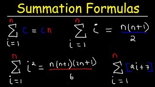 Summation Formulas and Sigma Notation  Calculus [upl. by Georgia]