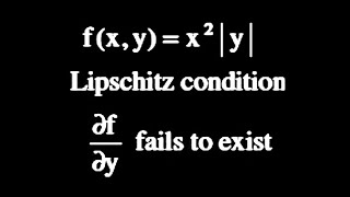 Lipschitz condition on first order ODE [upl. by Korella]