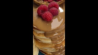 PANCAKES SENZA UOVA LA RICETTA PERFETTA Shorts 🥞❤️😋 [upl. by Ulysses]