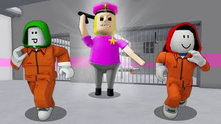 Escape Barrys Police Girl  Roblox Obby [upl. by Taimi]