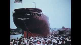 Launch of the EDMUND FITZGERALD Hull 301 Great Lakes Engineering Works 1958 [upl. by Rosenbaum]