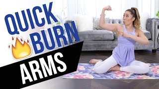 Quick Burn Arms Incredible Arm Toning Workout  no equipment no pushups [upl. by Delinda589]