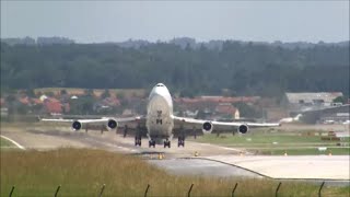 with live ATC Wamos Boeing 747 take off runway 28 at ZürichKloten [upl. by Eelrehpotsirhc606]