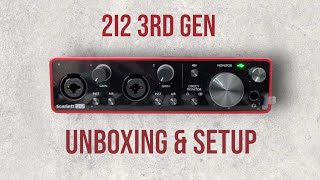 Focusrite Scarlett 2i2 3rd gen USB Audio Interface Unboxing amp Setup [upl. by Driskill]