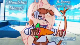 ☆Headshot Meme☆🐷Piggy Rebooted 20🌠ft BunnyZizzy 🐰🦓 [upl. by Suiravat252]