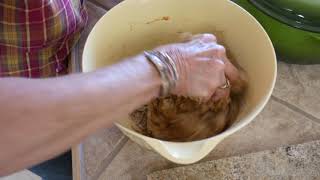 Old fashion Rye Artisan Bread in a enamel Dutch oven 2021 [upl. by Leoni]