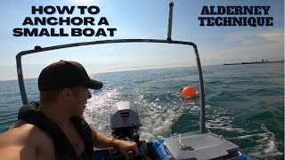 How To Anchor A small Boat Or SIB using the Alderney Technique [upl. by Nahgam]