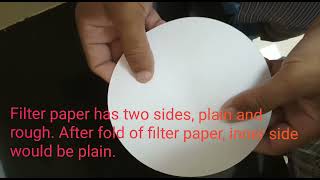 How to fold a laboratory filter paper [upl. by Eocsor]