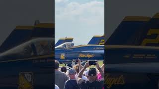 Hear the beautiful sound Blue Angels US Navy F 18 F18 Super Hornet engine start up APU amp turbofans [upl. by Yehtomit]