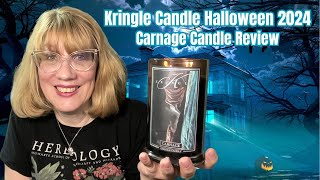 Kringle Candle Halloween 2024 Carnage Candle Review [upl. by Suravaj118]