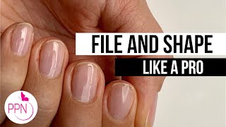 How to File and Shape Your Own Natural Nails [upl. by Tammany]