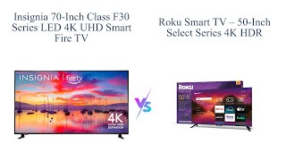 Insignia 70inch vs Roku 50inch Smart TV 📺 Comparison [upl. by Weisbart]