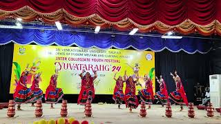 Lambadi dance yuvatarang youthfest 2024 SV UNIVERSITY INTERCOLLEGIATE [upl. by Noelopan]