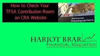 How to check TFSA Contribution Room On CRA Website [upl. by Atekan]