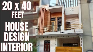 25X40 Feet  1000 Sqft Split Level House Design with Waterfall Landscape Entrance  ID141 [upl. by Wandy]