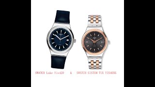 Swatch sistem Lake Yis420 amp SWATCH SISTEM TUX YIS405G Automatic Erkek kol saati [upl. by Acissev]