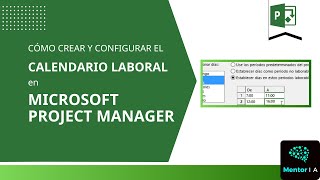 Cómo crear un calendario laboral en Project Manager [upl. by Olifoet864]