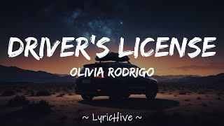 Olivia Rodrigo  Drivers License Lyrics 4K Lyric Video [upl. by Sidalg]