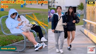 4k hdr Japan travel 2024  Walk in Shibuya 渋谷 Tokyo Japan  Relaxing Natural City ambience [upl. by Bogie]