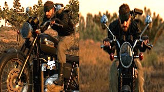 Metal Gear Solid V The Phantom Pain  DMotorcycle  Footprints of Phantoms MOD [upl. by Adiazteb]