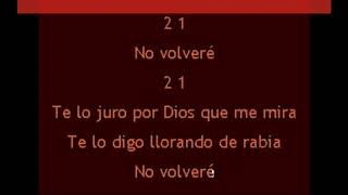 NO VOLVERÉ PEDRO INFANTE KARAOKE [upl. by Ayres184]