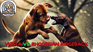 Vizsla vs Rhodesian Ridgeback Battle of Agility and Strength [upl. by Nuyh766]