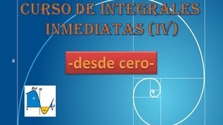 Curso integrales inmediatas Desde cero  4ª parte [upl. by Argyres36]