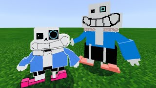 Sanes 2 Vs Saness in Minecraft PE [upl. by Asa]