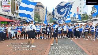 Fanmarsch MSV Duisburg vom Lifesaver Brunnen zur Arena 03082024 Heimspiel vs Turkspor Dortmund 01 [upl. by Romy]